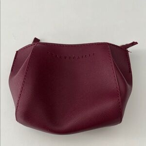 Chantecaille Red Cosmetic Bag Modern Geometric Design